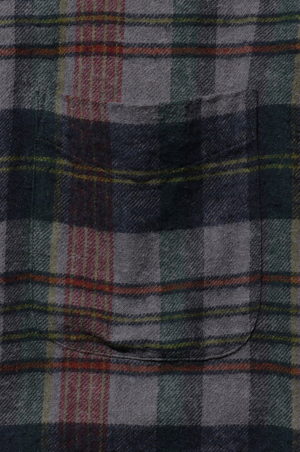 B.D. Classic Fit Indian Flannel Plaid Shirt Over Dye Green