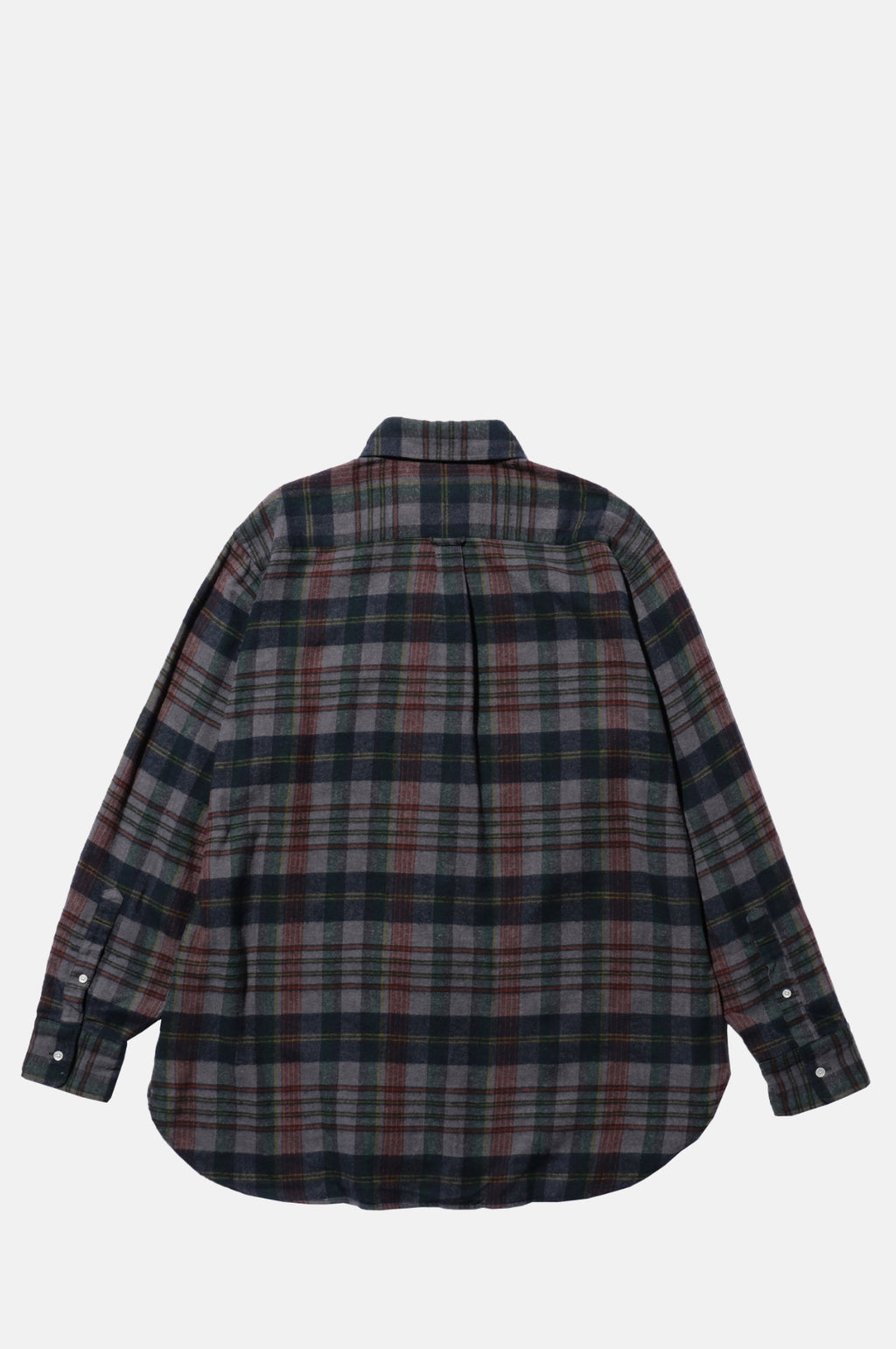 B.D. Classic Fit Indian Flannel Plaid Shirt Over Dye Green