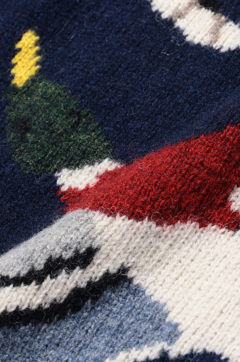 Crew Intarsia Duck Pattern Navy