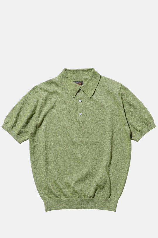 Knit Polo Cotton Boucle Olive