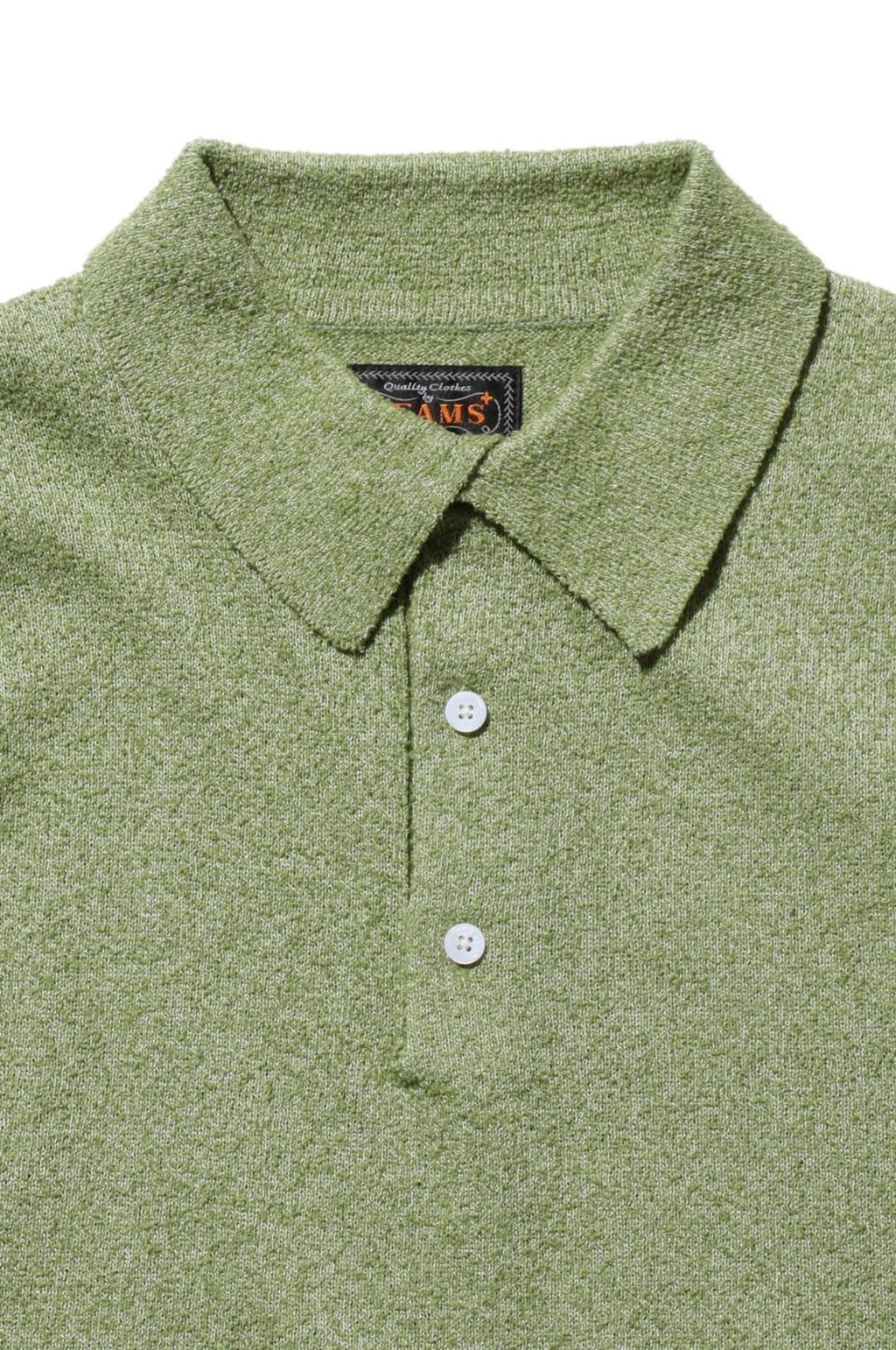 Knit Polo Cotton Boucle Olive