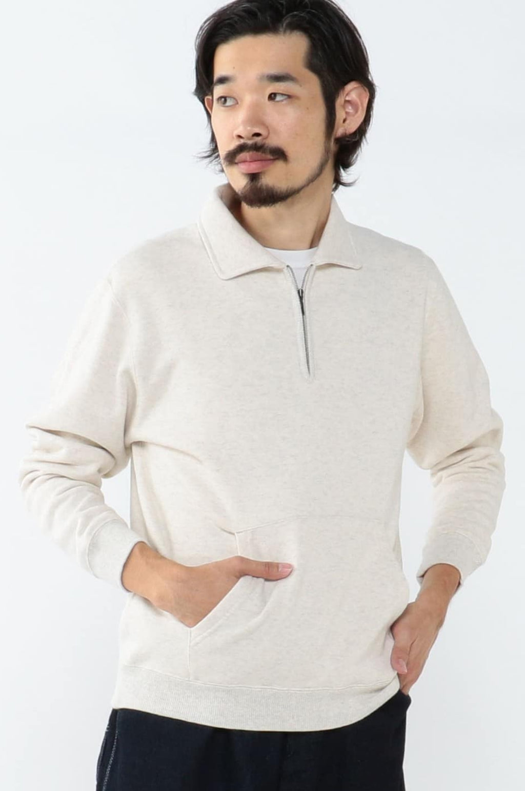 Sweat Half Zip Oatmeal