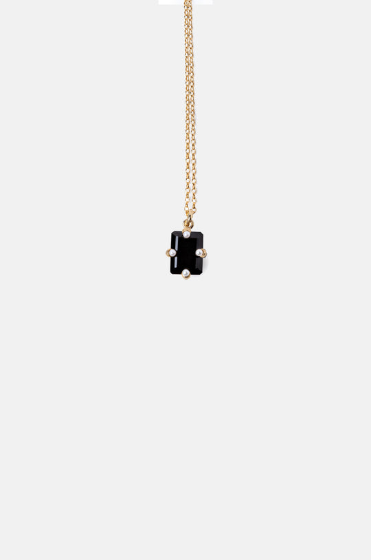 Black Cocktail Pendant Necklace