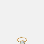 Beatriz Palacios Blue Topaz Gold Ring.