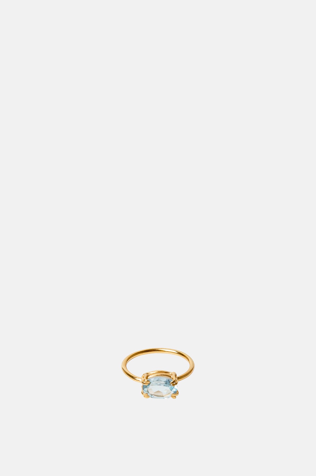 Beatriz Palacios Blue Topaz Gold Ring.