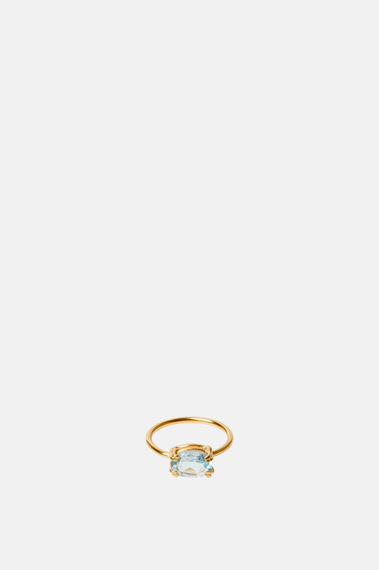 Blue Topaz Gold Ring