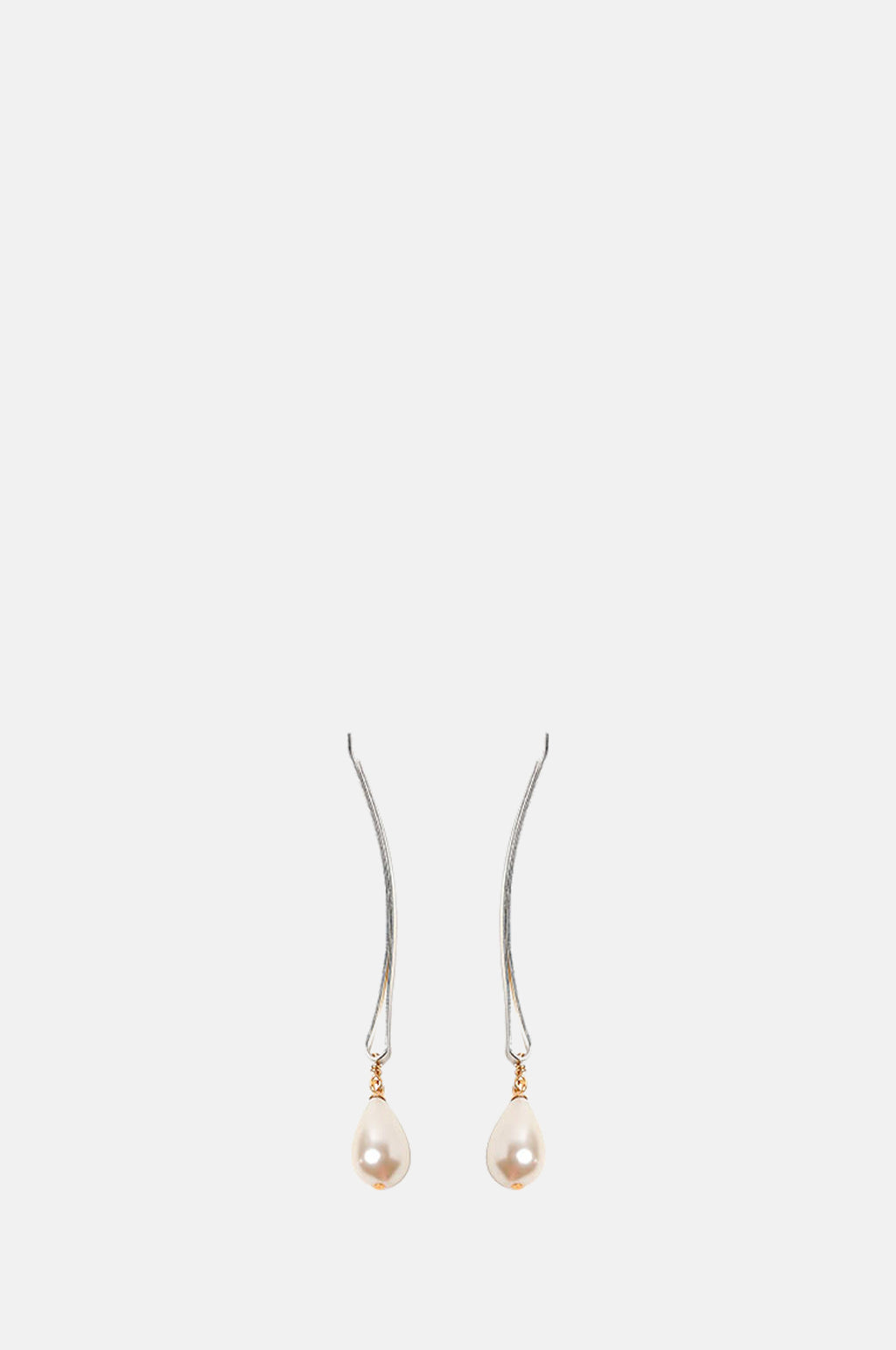 Beatriz Palacios Drop Pearl Silver Hairpins.