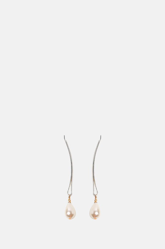 Drop Pearl Silver Hairpins