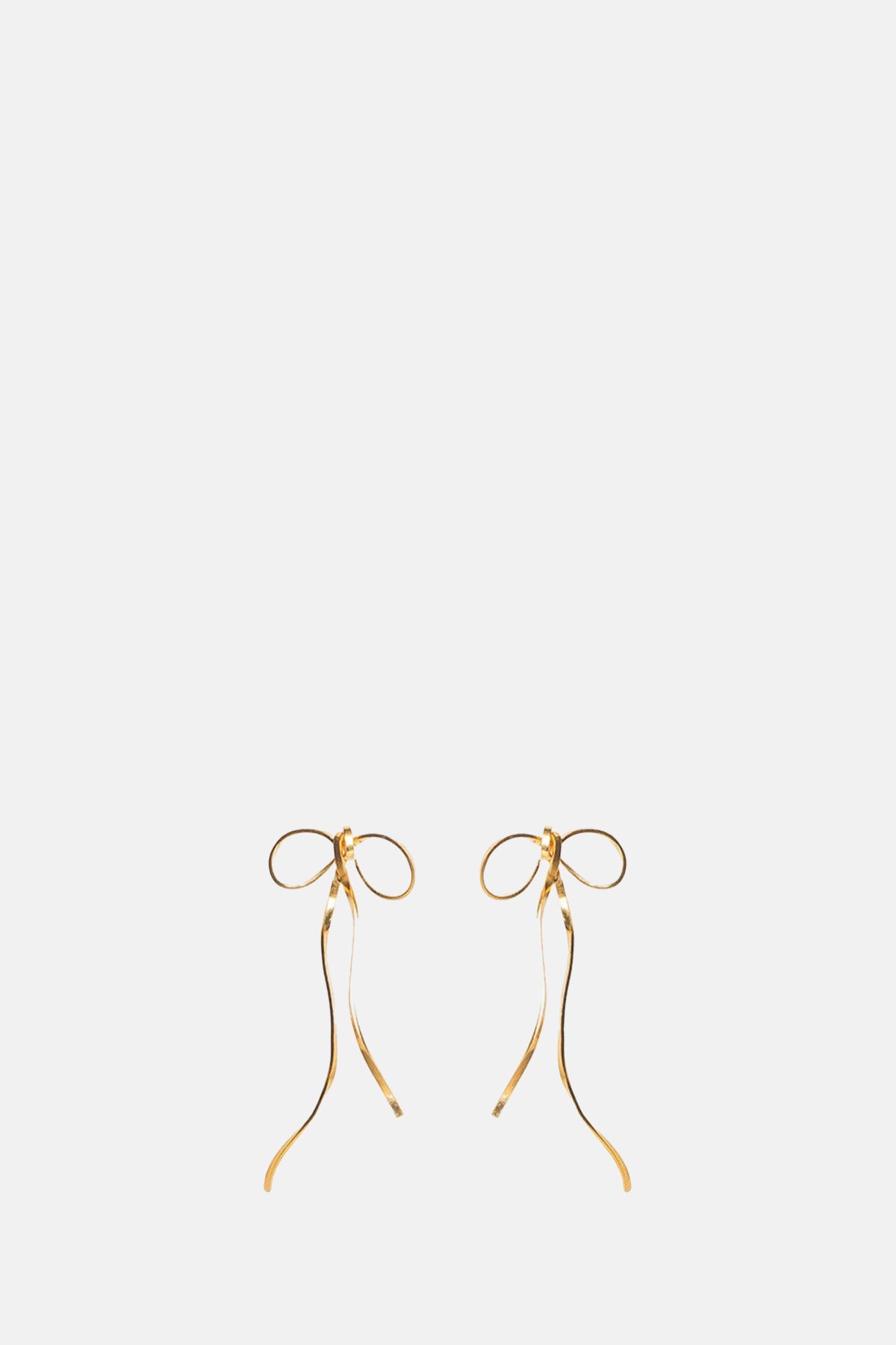 Beatriz Palacios Little Bow Gold Earrings.