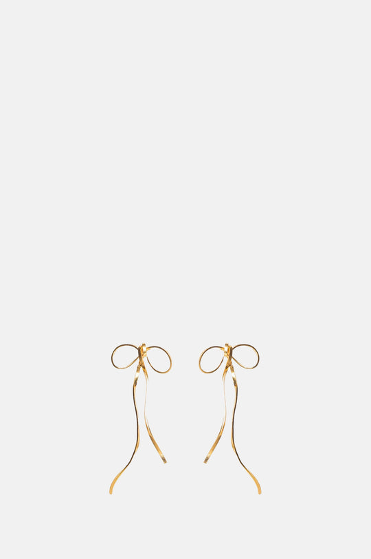 Little Bow Gold Earrings