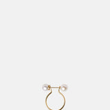 Beatriz Palacios No5 Pearl Ball Piercing Gold Ring.