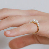Pearls Gold Ring