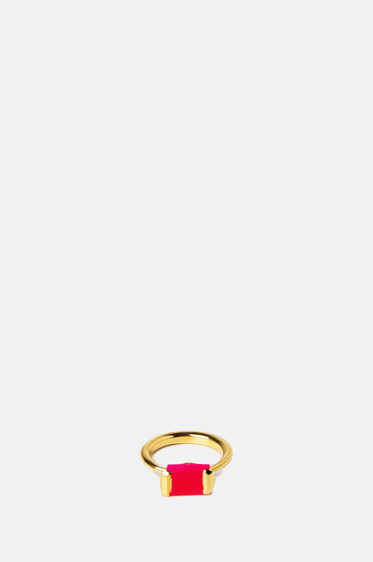 Square Magenta Ring
