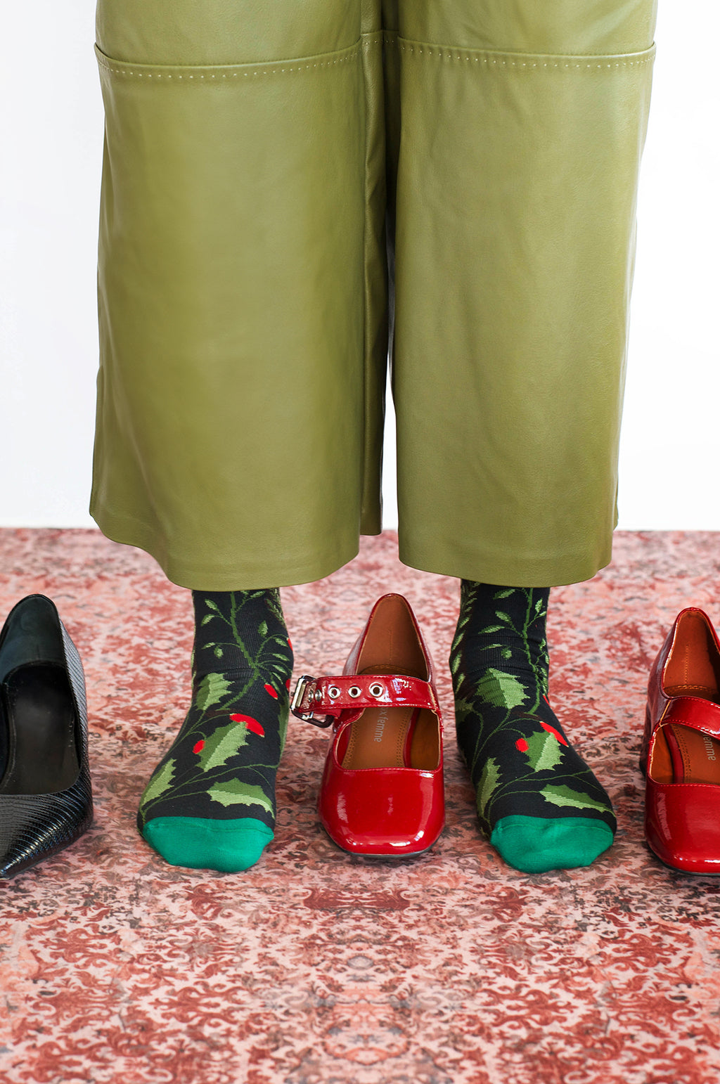 Cueillette Faux Noir Socks