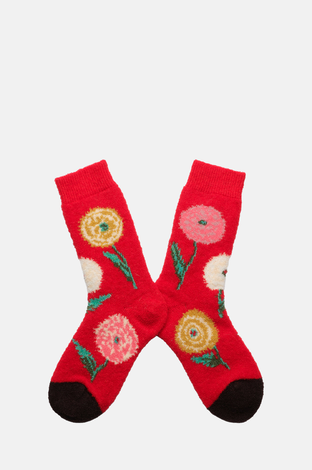 Bonne Maison Fleurs Rouge Socks.