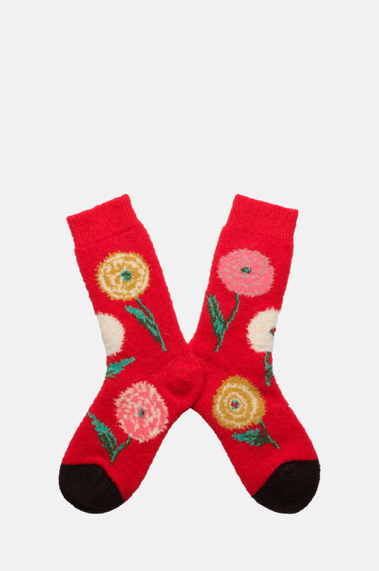 Fleurs Rouge Socks