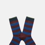 Bonne Maison Indigo Striped Socks.