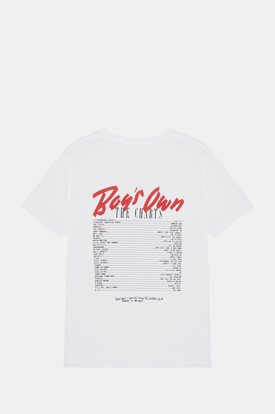 The Charts Tee White Red