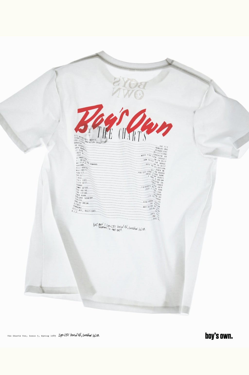 The Charts Tee White Red