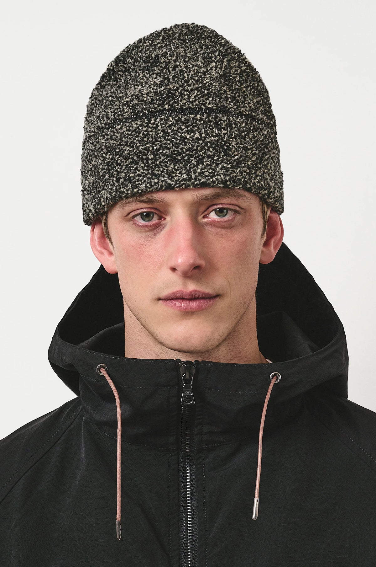 Cafee Mountain Fleece Cabin Beanie Salt And Pepper.