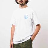 Members Stamp Tee Natural And Navy