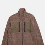 Cafe Mountain Mountain Fleece Jacket Natural Fleck and Moss.