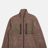 Cafe Mountain Mountain Fleece Jacket Natural Fleck and Moss.