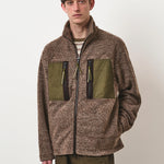 Cafe Mountain Mountain Fleece Jacket Natural Fleck And Moss.
