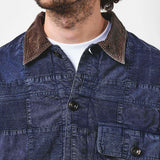 Patchwork Workers Jacket Blue And Bark Patchwork