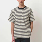 Cafe Mountain Striped Wide Tee Navy Stripe.
