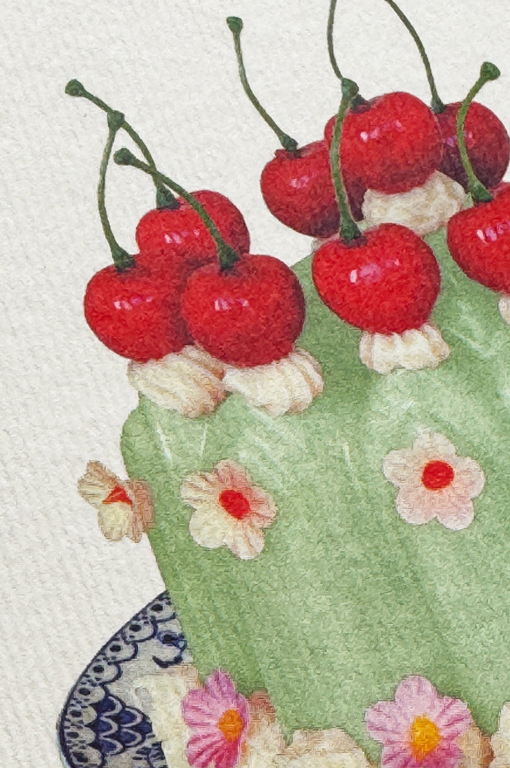 Chartreuse Cream Blancmange Notecard