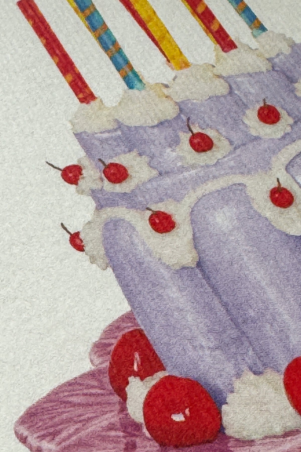 Lavender Cream Blancmange Notecard
