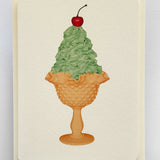 Mint Chantilly Cream Notecard