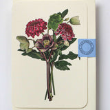 Posy of Hellebore & Scabiosa Notecard
