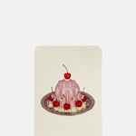 Canonbury Press Rose Petal Cream Blancmange Notecard.