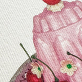 Rose Petal Cream Blancmange Notecard