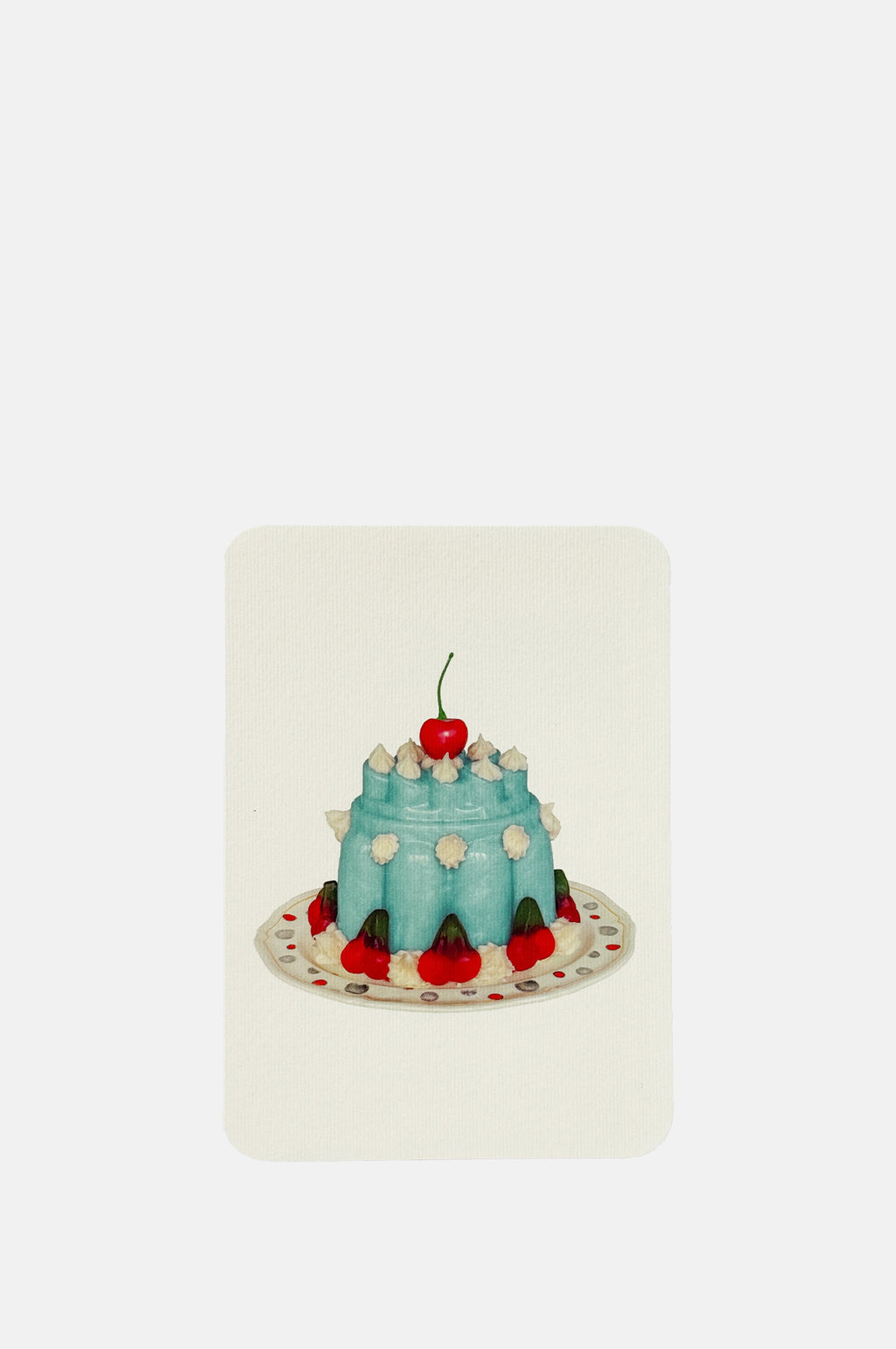 Canonbury Press Violet Petal Cream Blancmange notecard.