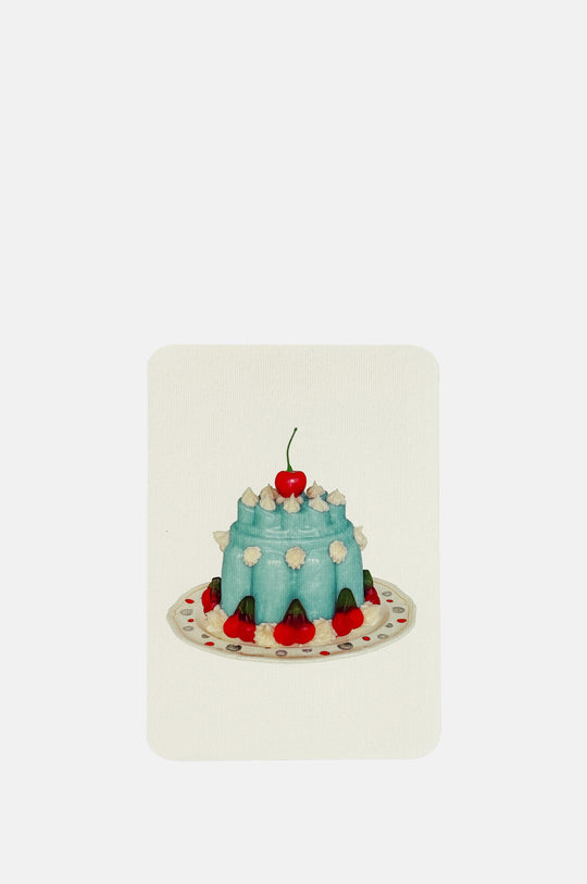 Violet Petal Cream Blancmange Notecard