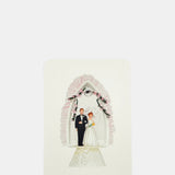 Canonbury Press Wedding Cake Topper No.3 Greeting Card.