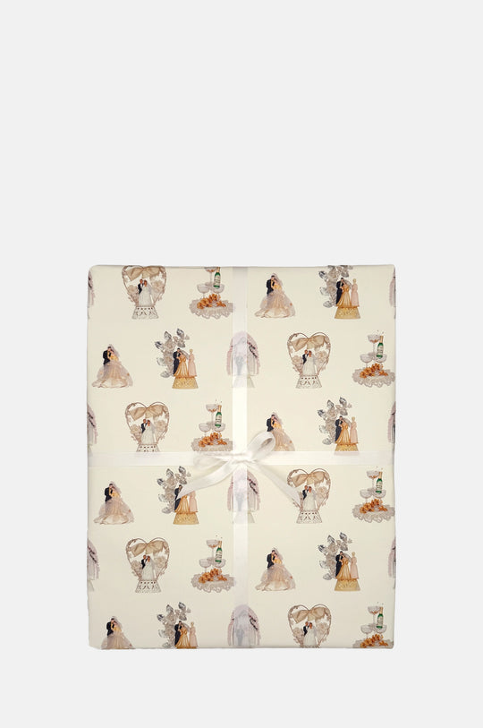 Wedding Cake Toppers Wrapping Paper Set of 3 Sheets