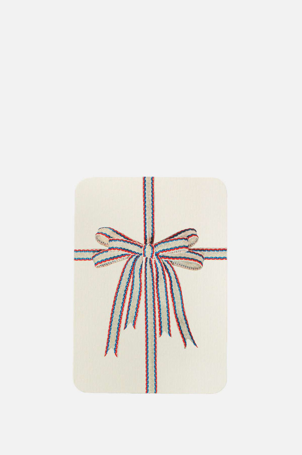 Canonbury Press White Red and Blue Bow Notecard.