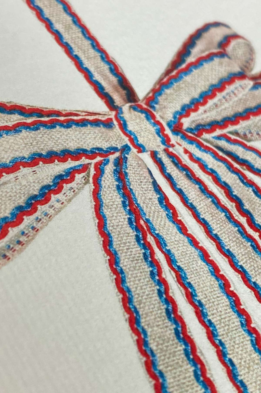 White Red & Blue Bow Notecard