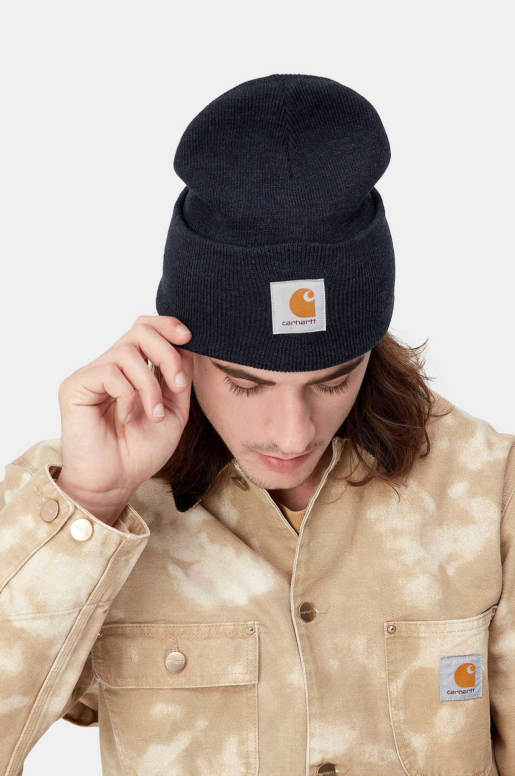 Carhartt Acrylic Watch Hat in Dark Navy Heather The Hambledon