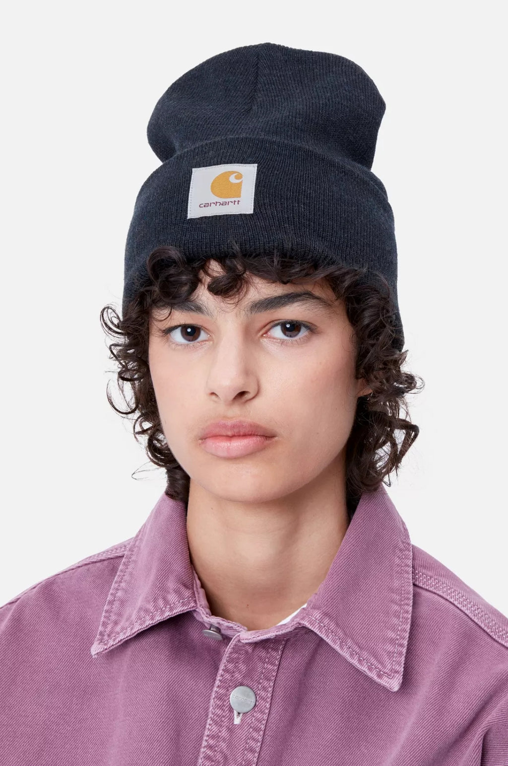 Acrylic Watch Hat Dark Navy Heather