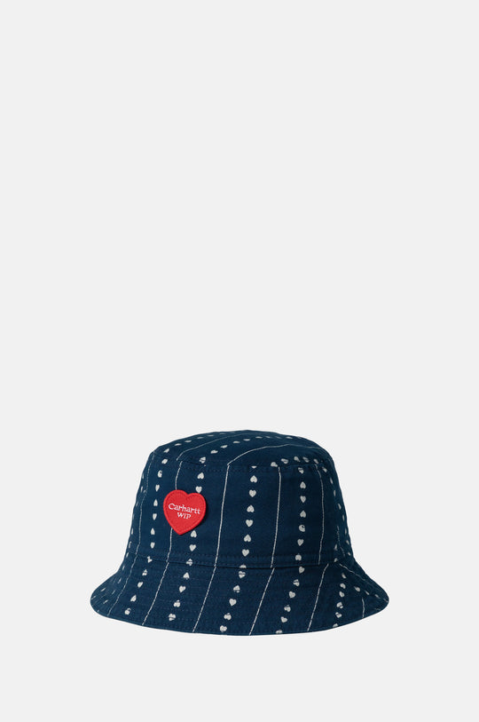 Drewe Bucket Hat Heart C Pinstripe Ink/Natural