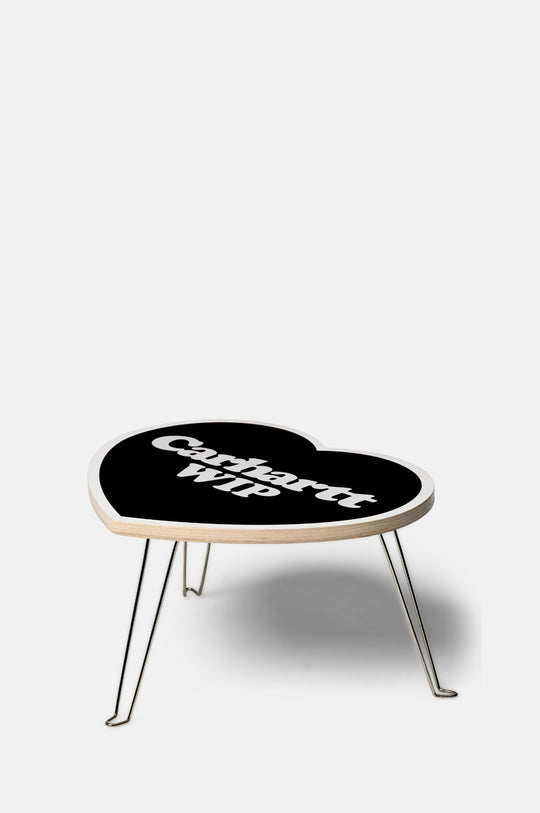 Heart Folding Table Black/White