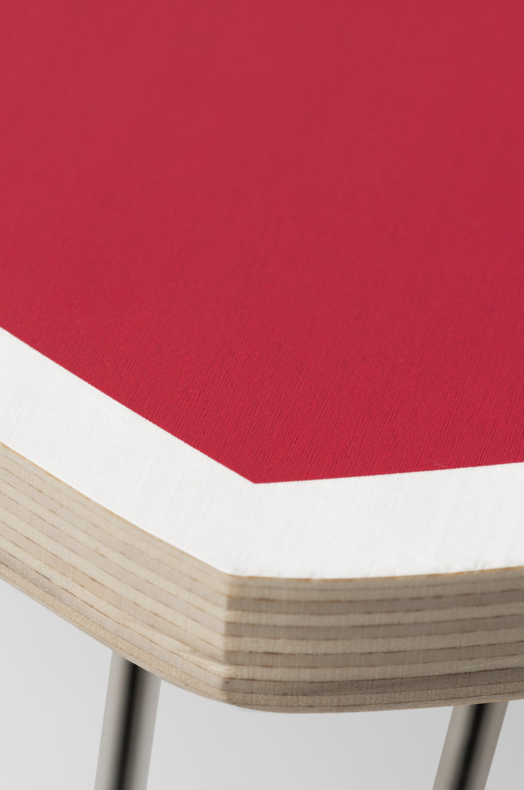 Heart Folding Table Scarlet/White