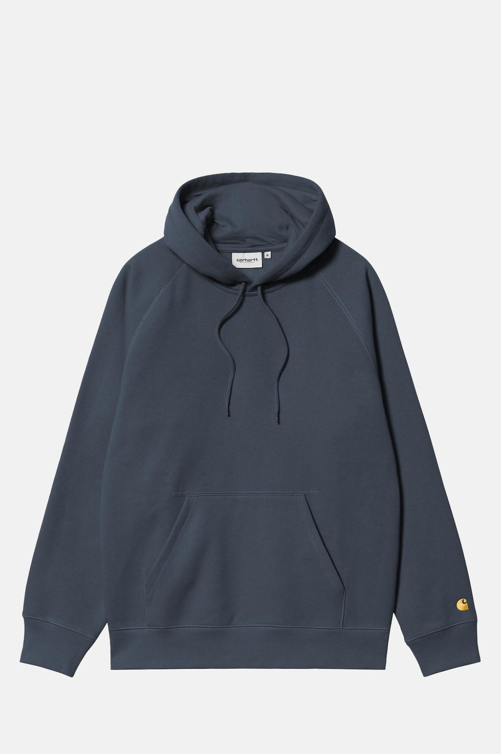Carhartt Hooded Chase Sweat Dusky Blue/Gold.