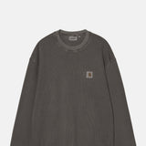 Carhartt WIP L/S Vista Waffle T-Shirt in Black.