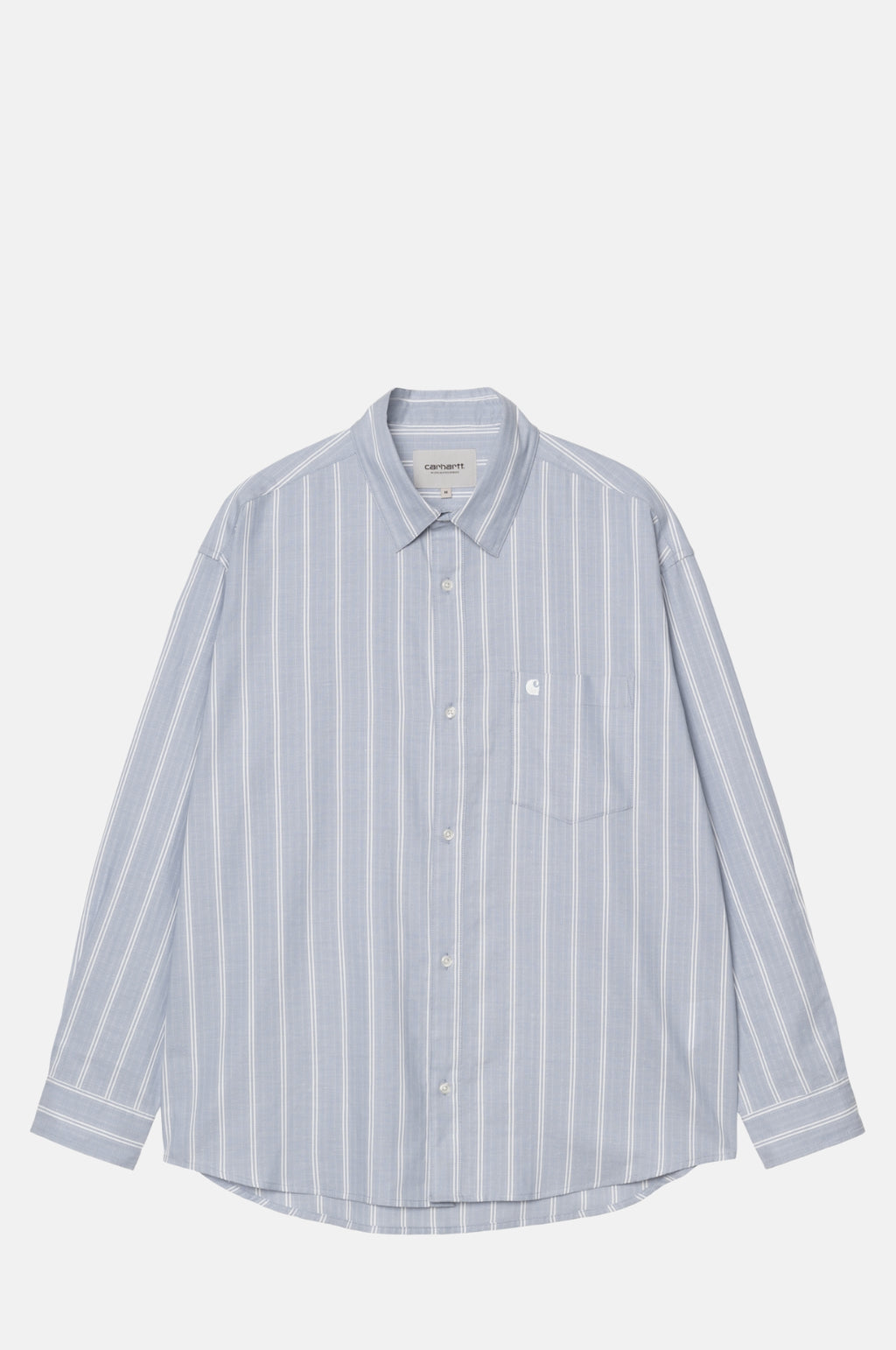Carhartt WIP L/S Beale Shirt Gentle Blue/White.